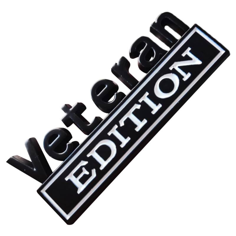 Proypiax Veteran Edition Auto-Metallemblem,Veteran Edition-Emblem,Auto-Embleme und Abzeichen - Auto-Metall-Emblem-Aufkleber, Buchstaben, Stoßstangenabzeichen, LKW-Klebeaufkleber für Fahrzeug, LKW von Proypiax