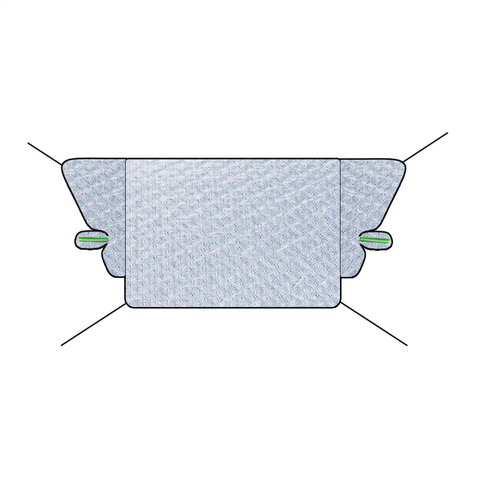 Pruojhw Auto-Windschutzscheiben-Abdeckung, Windschutzscheibenabdeckung – Auto-Eisabdeckung, Winter-Autozubehör, Fensterschild mit magnetischen Kanten, ab von Pruojhw