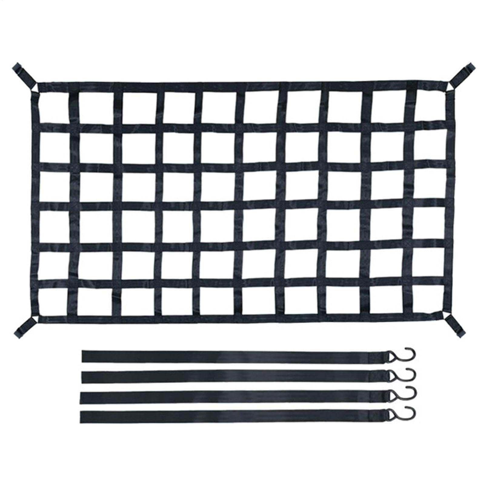 Pruojhw Gepäcknetz für Dachgepäckträger, 4 x 4 Zoll elastisches Gepäcknetz für LKW-Bett, klein, robust, ausziehbar bis zu 30,5 x 45,7 cm, kompatibel mit Bett Pruojhw Gepäcknetz für Dachgepäckträger, 4 x 4 Zoll elastisches Gepäcknetz für LKW-Bett, klein, robust, ausziehbar bis zu 30,5 x 45,7 cm, kompatibel mit Bett von Pruojhw