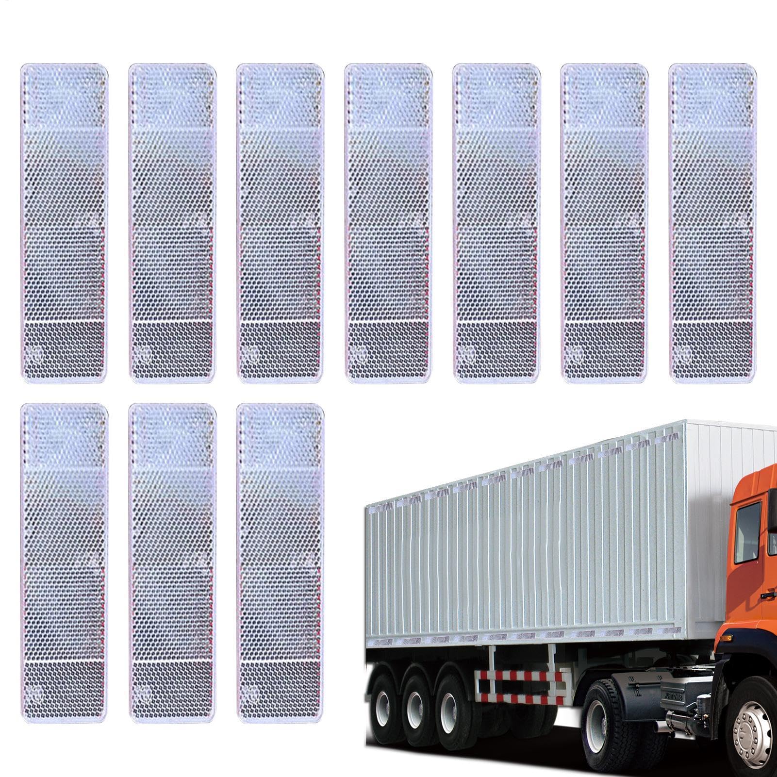 Pruojhw Reflektierende Sicherheitsaufkleber für Sichtbarkeit, Sicherheitswarnstreifen | 10 reflektierende Aufkleber, reflektierendes Klebeband für LKW, Autos, Fahrräder, Motorräder o Pruojhw Reflektierende Sicherheitsaufkleber für Sichtbarkeit, Sicherheitswarnstreifen | 10 reflektierende Aufkleber, reflektierendes Klebeband für LKW, Autos, Fahrräder, Motorräder o von Pruojhw