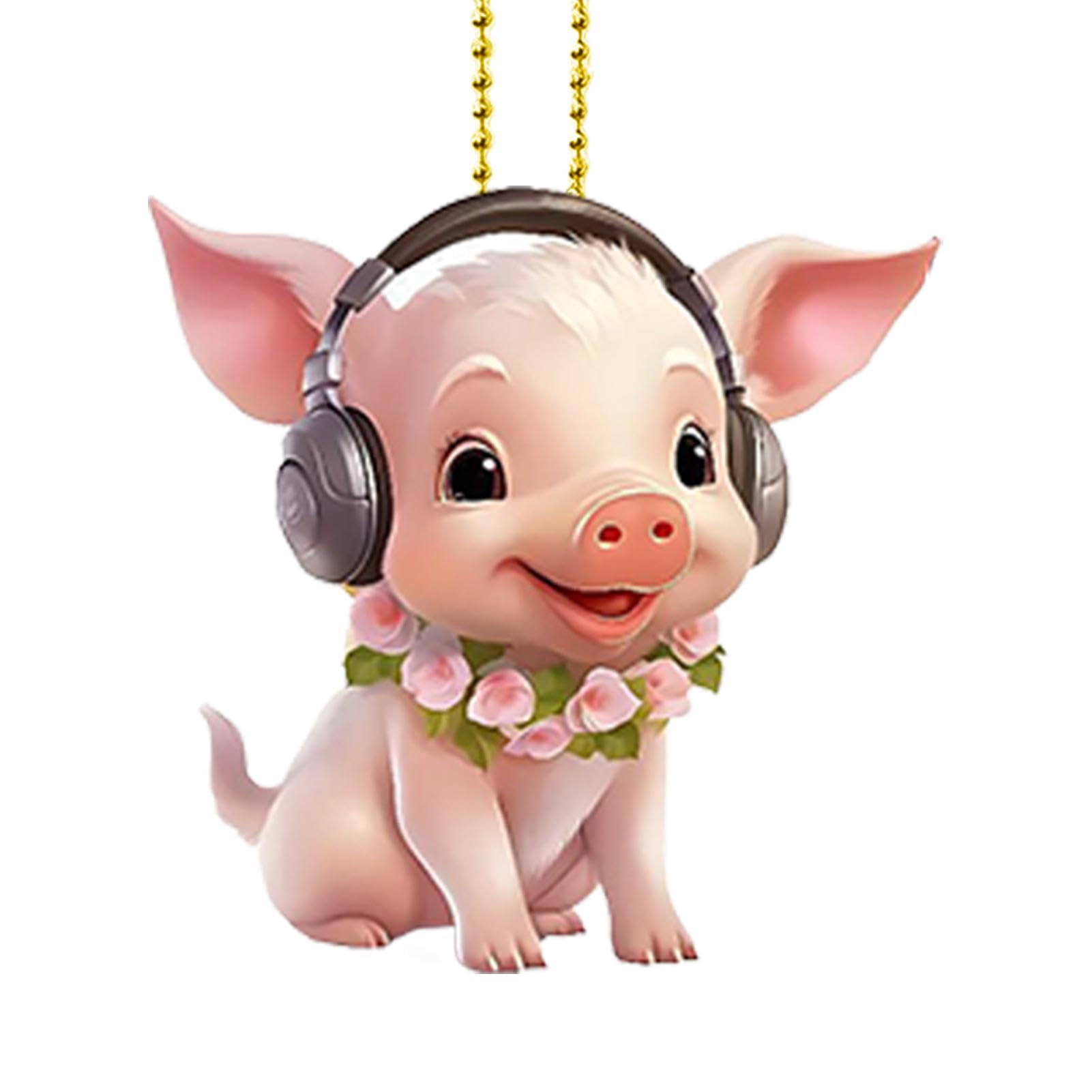 Pruojhw Swing Hog,Schweinespiegel-Anhänger,Glückliches Schweinezubehör-Ornament,Automatische Innendekoration aus Acryl, 2D Spiegel-Anhänger für Frauen Pruojhw Swing Hog,Schweinespiegel-Anhänger,Glückliches Schweinezubehör-Ornament,Automatische Innendekoration aus Acryl, 2D Spiegel-Anhänger für Frauen von Pruojhw