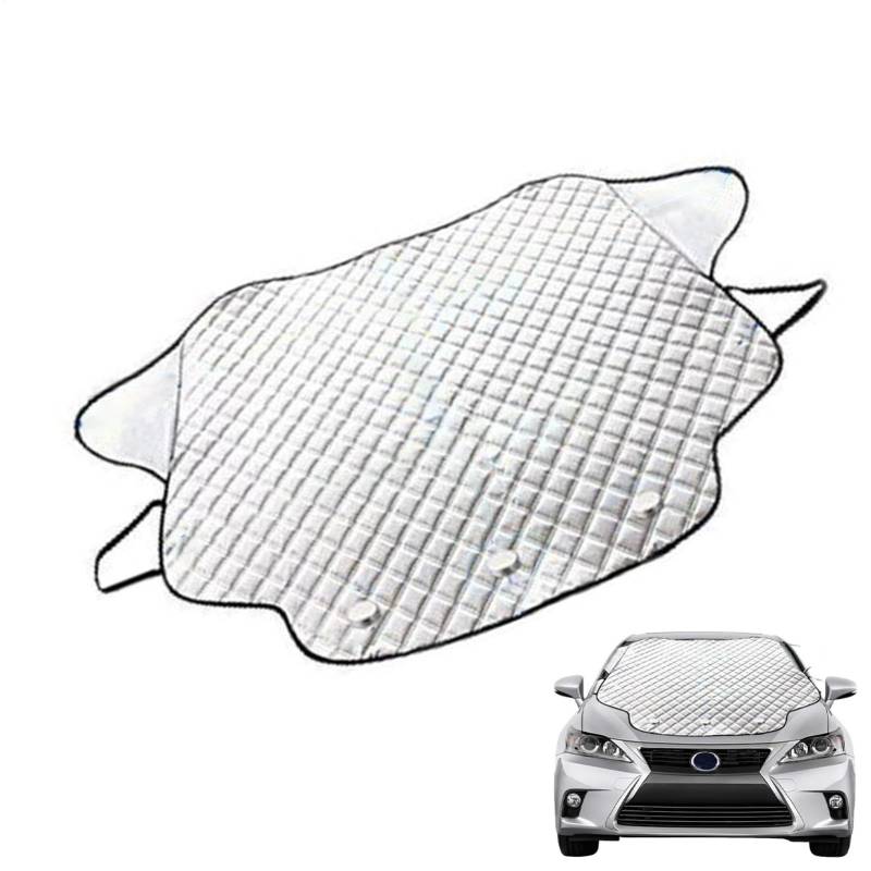 Pruojhw Windschutzscheiben-Schneedecke, Windschutzscheibenabdeckung für Auto für und Schnee, magnetische Windschutzscheibenabdeckung, Frostschutz, 4 Schichten verdickt, große Abdeckung von Pruojhw
