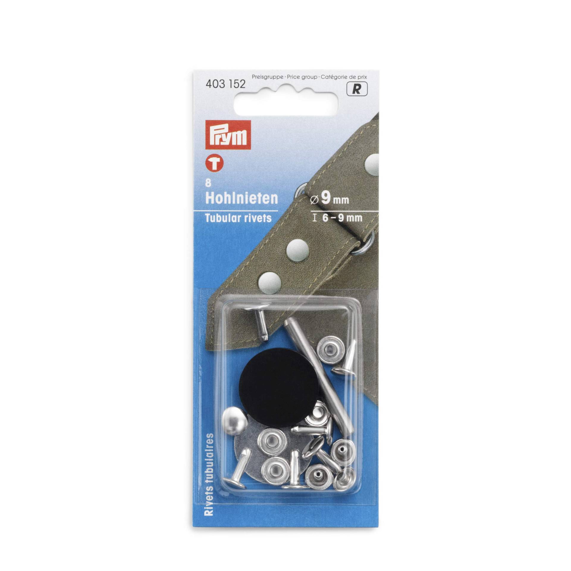 Prym Hohlniete Campingartikler hulnitte PRYM 403152 Hohlnieten Klemmber 6 9 mm Messing silberfarbig, 6-9 EU Prym Hohlniete Campingartikler hulnitte PRYM 403152 Hohlnieten Klemmber 6 9 mm Messing silberfarbig, 6-9 EU von Prym