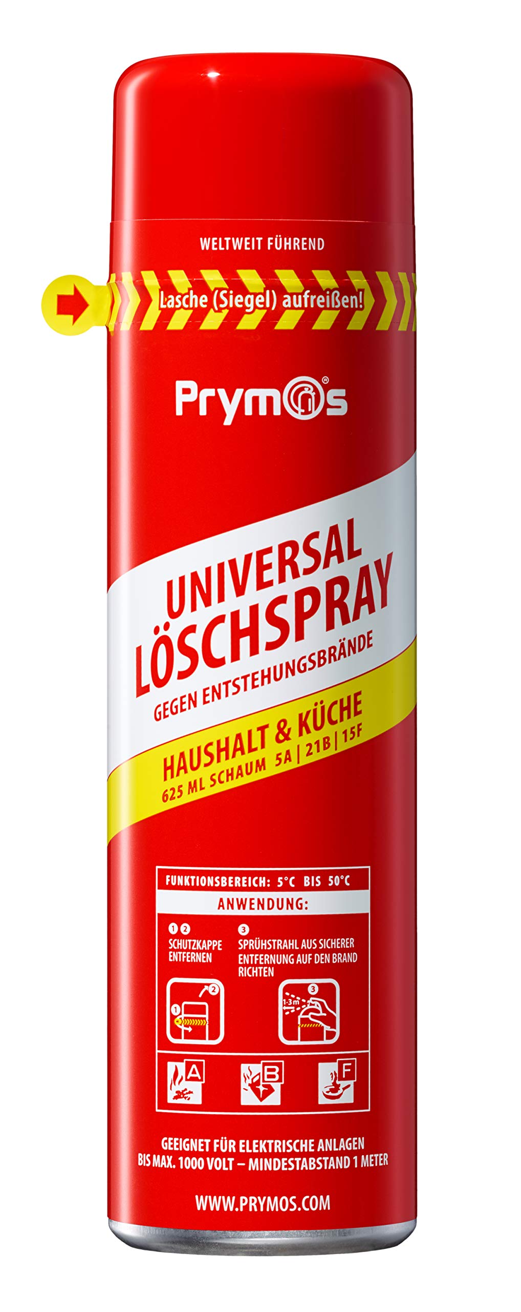 Prymos 631_21B Feuerlöscher-Spray Universal 5A/21B/15F von Prymos
