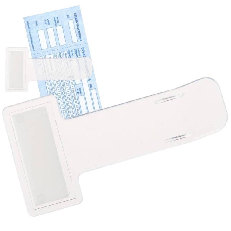 Przydasie Nützlich Tickethalter Parkplatzclip Ausweis Glas, mit Clip, Parktickethalter, Einwohnerausweis, Notizen, Windschutzscheibe, selbstklebend, transparent von Przydasie