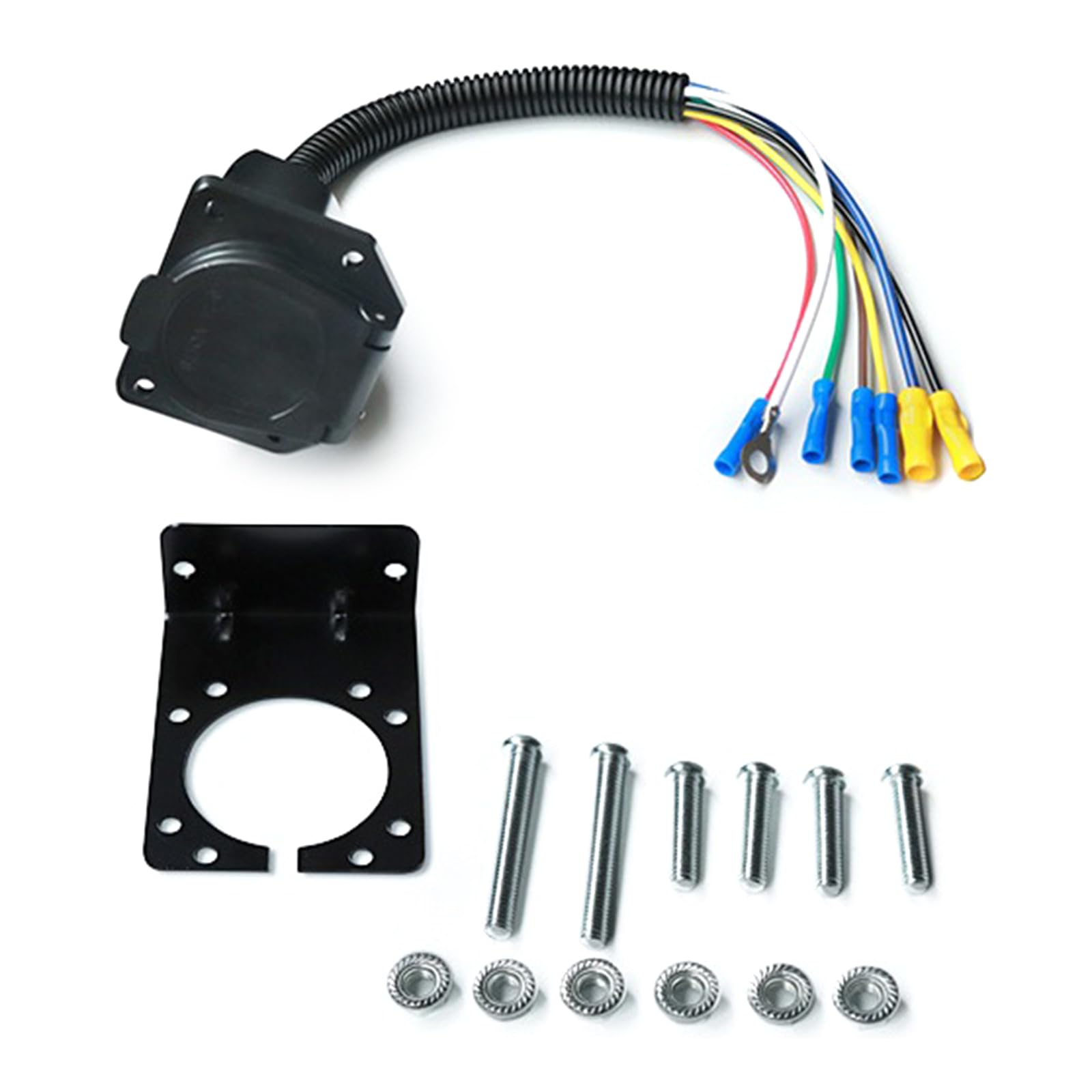 Psdndeww 7 Pin Steckverbinder Kabel Kabelbaumadapter Für Anhänger Fahrzeug Freien Außenbereich Sicherer Und Effizienter Stromübertragung Psdndeww 7 Pin Steckverbinder Kabel Kabelbaumadapter Für Anhänger Fahrzeug Freien Außenbereich Sicherer Und Effizienter Stromübertragung von Psdndeww
