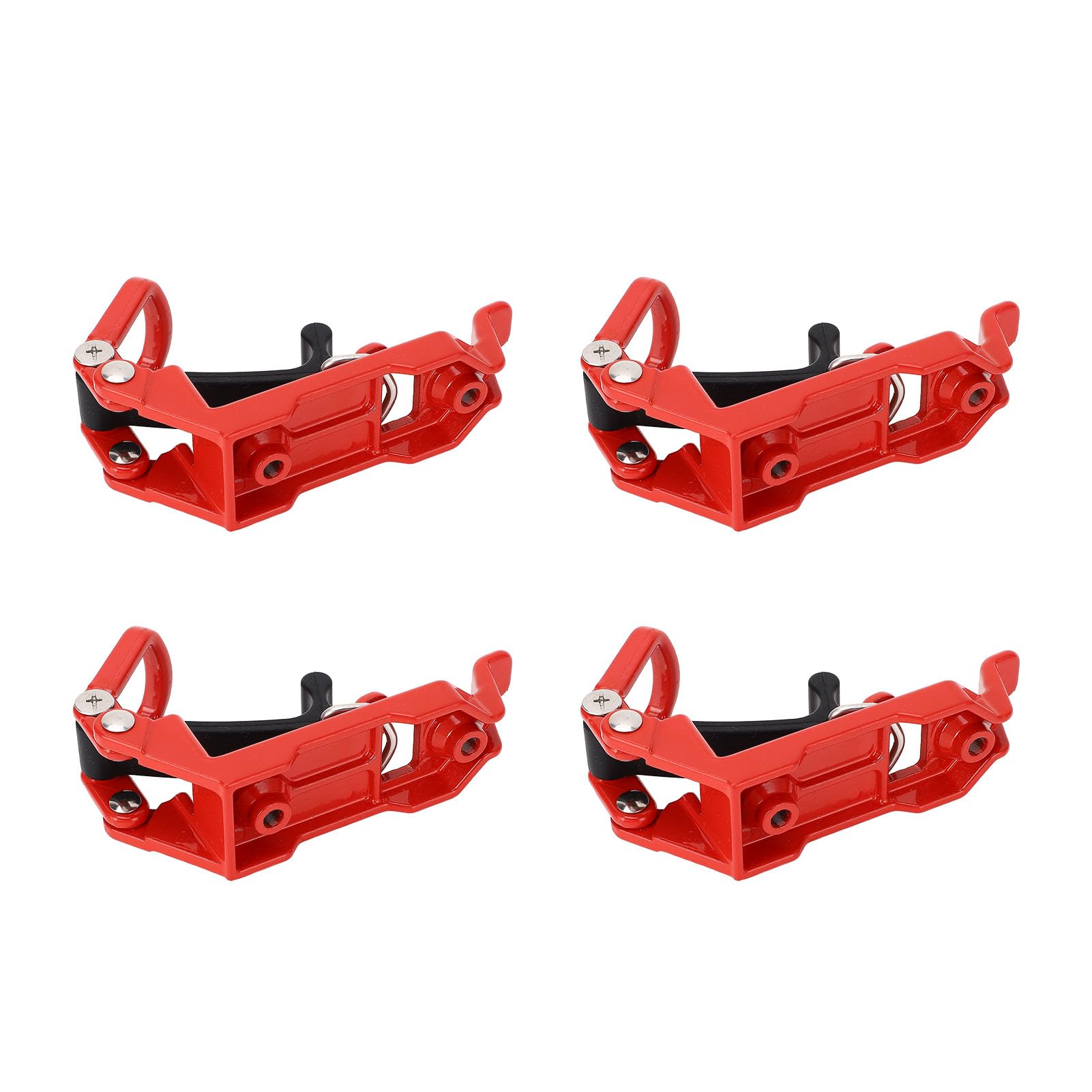 4 Sets Metall-Gummi-Klemme, Wandmontage-Set, Schaufelhalterung für Dachträger, Metall-Gummi-Klemme, Axt-Halter, Montage-Set, Schaufel-Halter, Schaufel-Halter für LKW, Boote, (Rot) von Pssopp