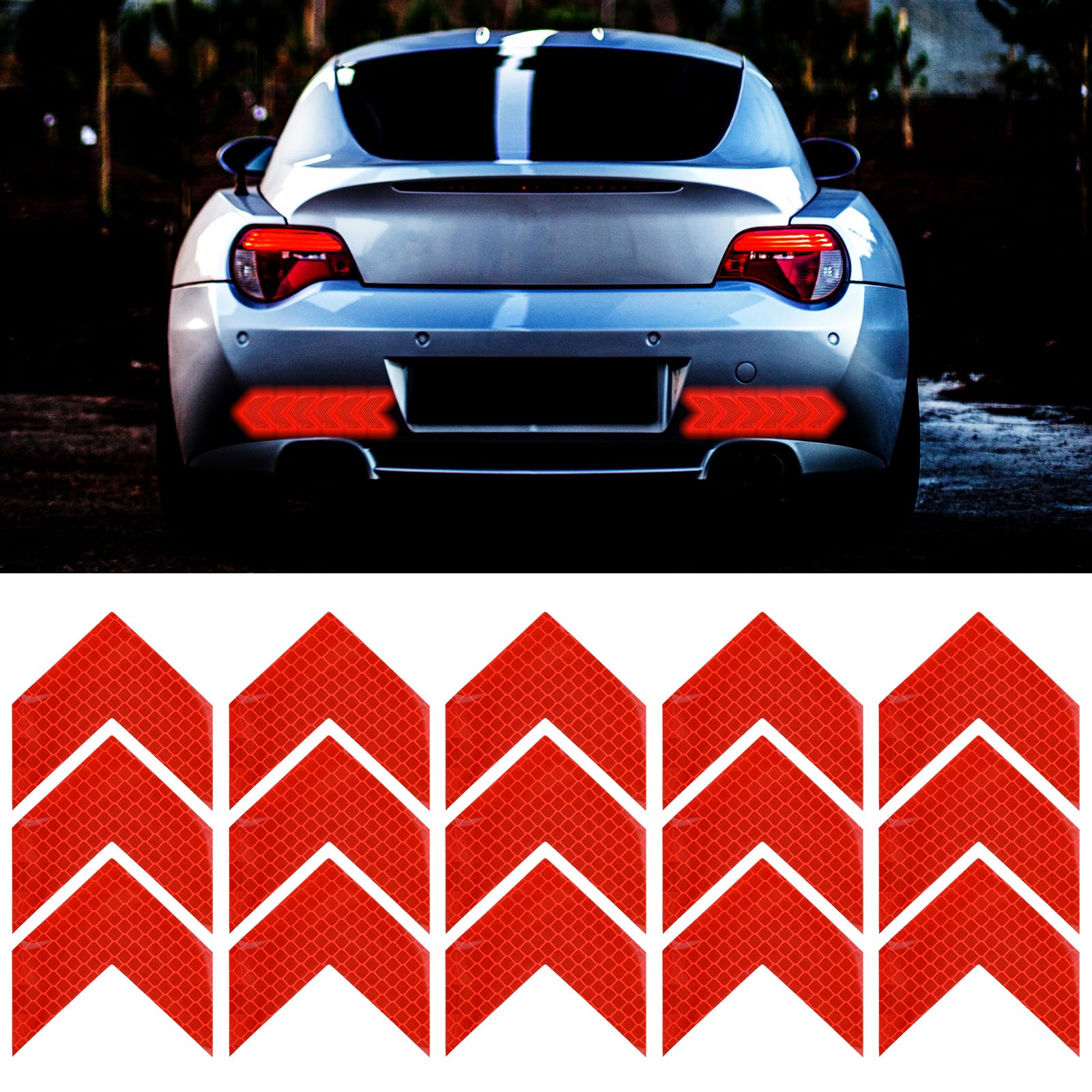 30 Stück Auto Pfeil Reflektoren Aufkleber, Warnung Reflektierende Aufkleber Nacht Zeit Hohe Sichtbarkeit Reflektorband Selbstklebend Aufkleber Motorrad Neon Klebeband für Auto Motorrad Fahrrad 30 Stück Auto Pfeil Reflektoren Aufkleber, Warnung Reflektierende Aufkleber Nacht Zeit Hohe Sichtbarkeit Reflektorband Selbstklebend Aufkleber Motorrad Neon Klebeband für Auto Motorrad Fahrrad von Psyqtsuary
