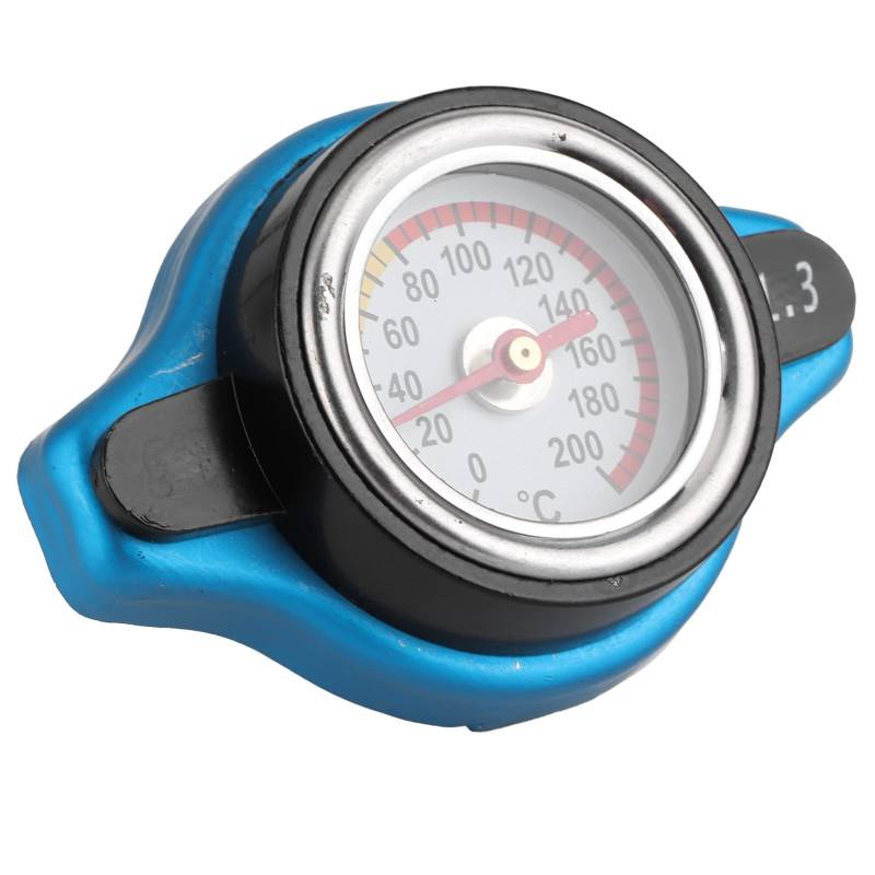 Thermostatischer Kühlerdeckel mit Temperaturanzeige Universeller Kühlerverschlussdeckel Wassertankdeckel Auslaufsicher(Small 1.3bar) von Psytfei