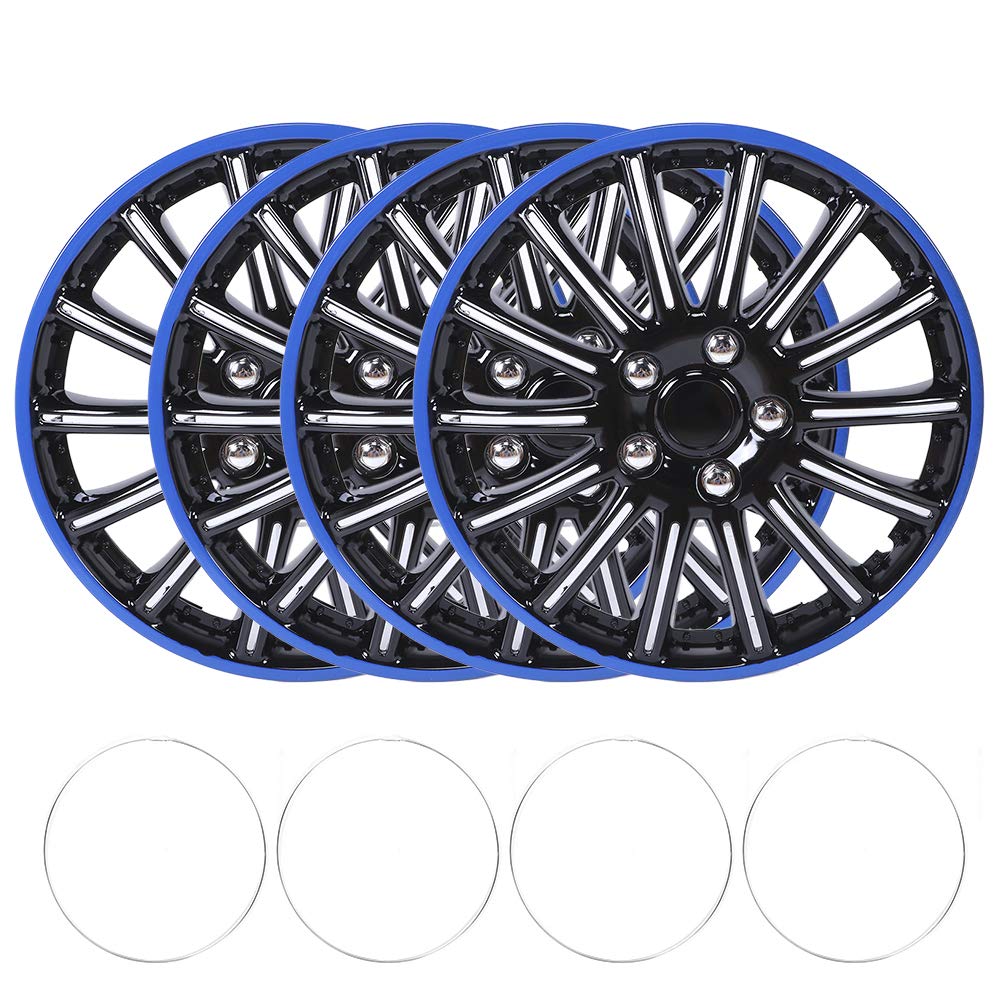 Radabdeckung Radkappen 4 Stück 15 Zoll Felgen Abdeckung Radkappen Autoreifen Ersatz Außenkappen Passend Für R15 Reifen Und Stahlfelge Schwarz Blau Radabdeckung Radkappen 4 Stück 15 Zoll Felgen Abdeckung Radkappen Autoreifen Ersatz Außenkappen Passend Für R15 Reifen Und Stahlfelge Schwarz Blau von Psytfei