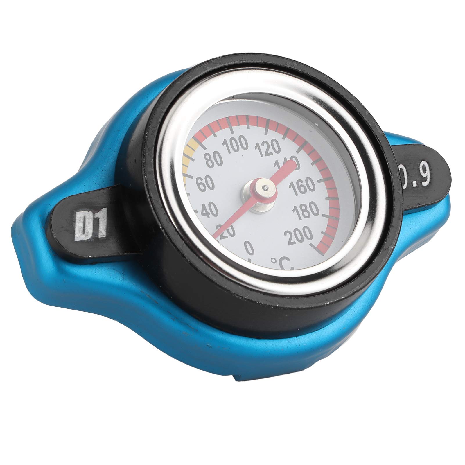 Thermostatischer Kühlerdeckel mit Temperaturanzeige Motorrad Universeller Kühlerverschlussdeckel Wassertankdeckel Auslaufsicher (Kleiner Kopf 0.9bar) von Psytfei