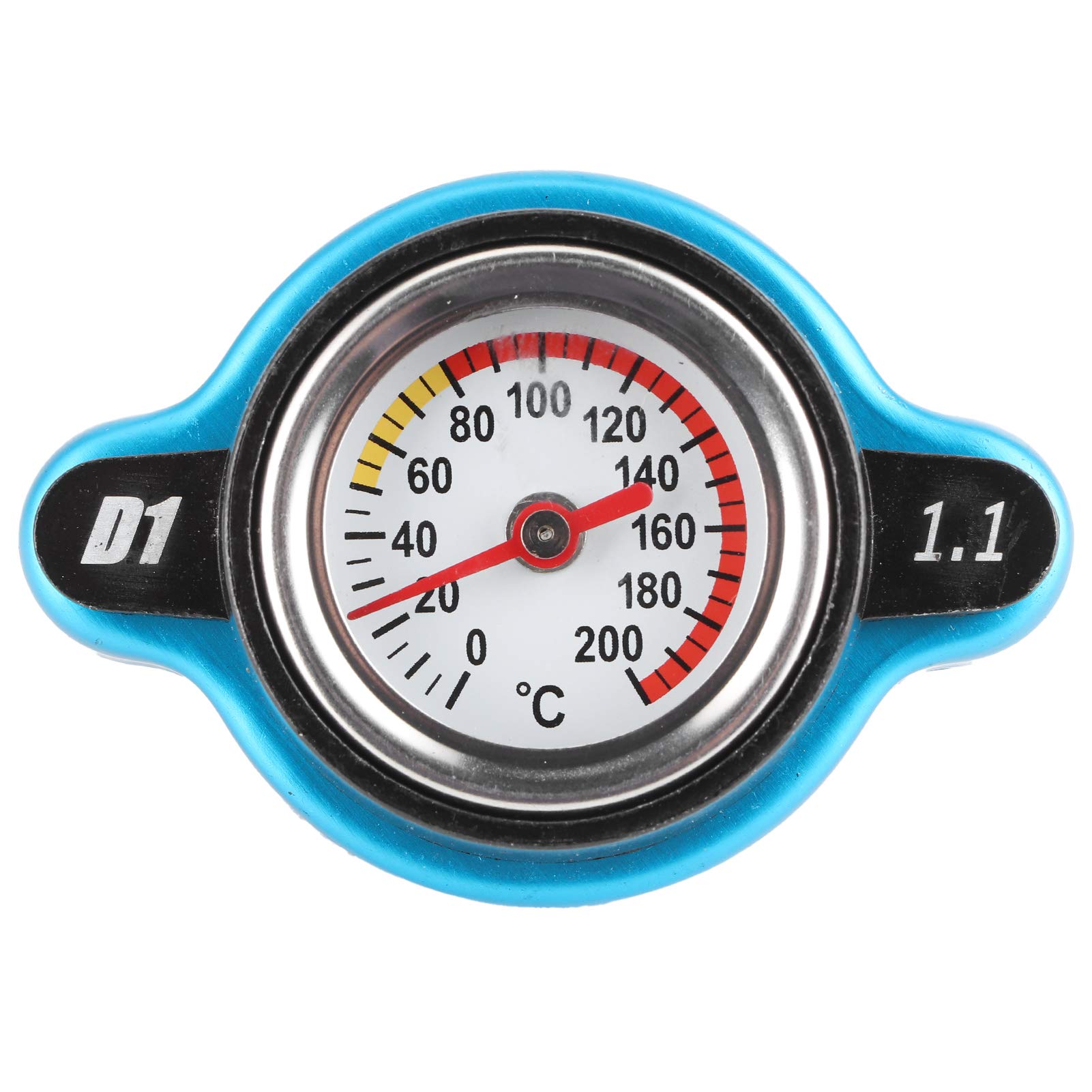 Hochdruck-Kühlerdeckel mit Thermometer Universal-Kühlerdeckel Wassertankdeckel auslaufsicheres Thermometer für Motorräder(Large 1.1bar) von Psytfei