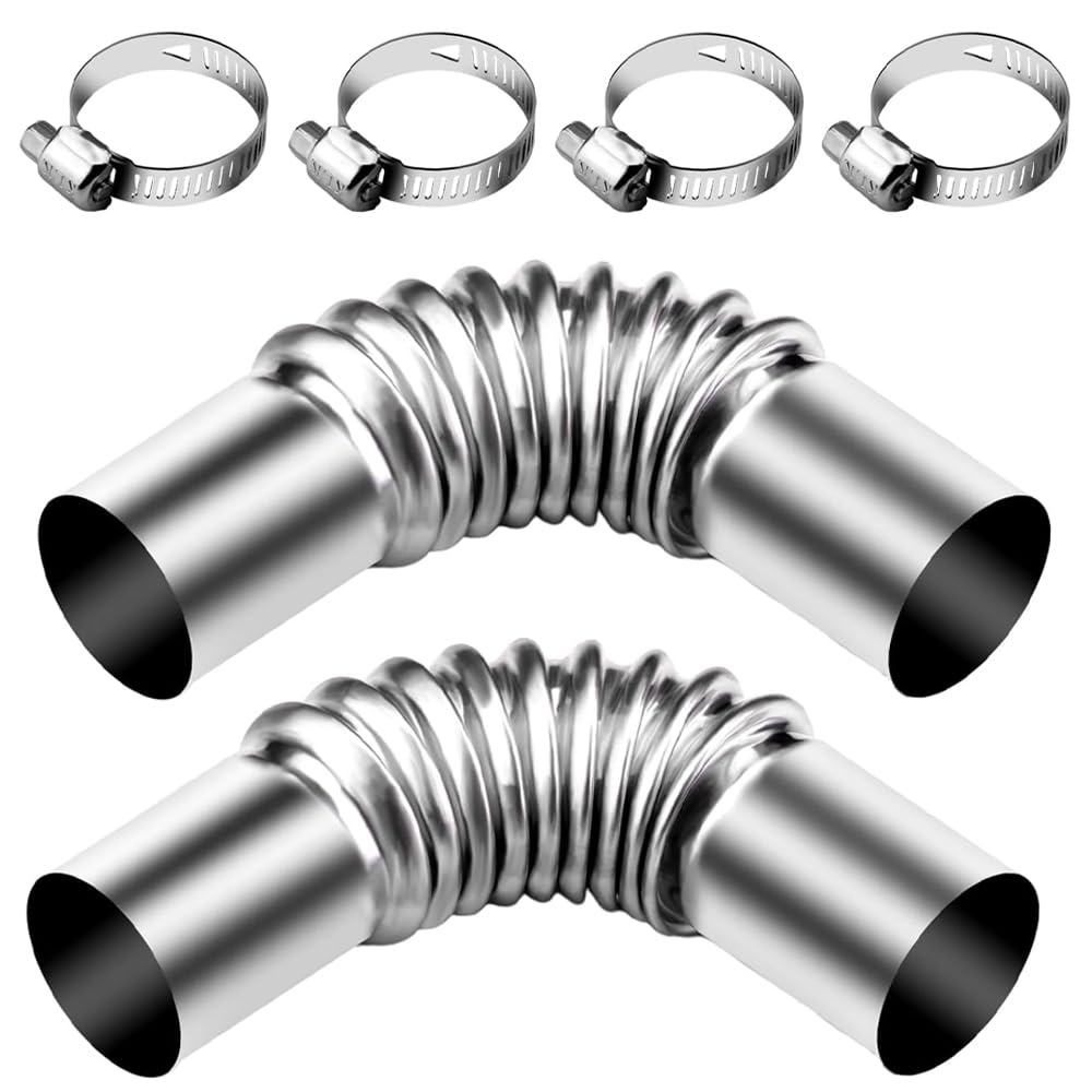 2 Stück Edelstahl Abgasrohr Winkelverbinder 25MM GasEntlüftungsschlauch Autoheizung Abgasrohr Standheizung Auspuffrohr mit 4 Edelstahlklammern für Stromerzeuger Diesel Heizung 2 Stück Edelstahl Abgasrohr Winkelverbinder 25MM GasEntlüftungsschlauch Autoheizung Abgasrohr Standheizung Auspuffrohr mit 4 Edelstahlklammern für Stromerzeuger Diesel Heizung von Puedno