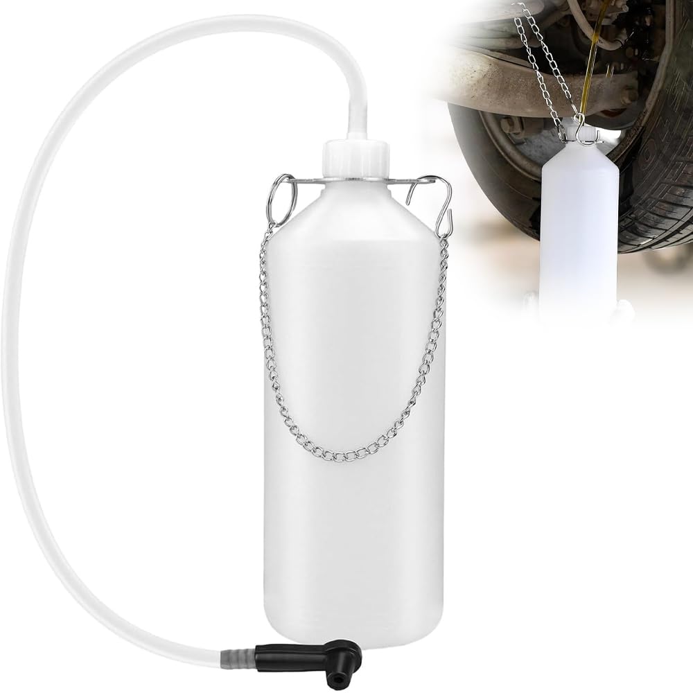 Puedno 1L Bremsflüssigkeitsbehälter mit 60cm Schlauch und Gummi-Adapter Bremsenentlüftungsgerät den Austausch von Bremsöl, Bremsenentlüfter Bremsenentlüfterflasche Puedno 1L Bremsflüssigkeitsbehälter mit 60cm Schlauch und Gummi-Adapter Bremsenentlüftungsgerät den Austausch von Bremsöl, Bremsenentlüfter Bremsenentlüfterflasche von Puedno