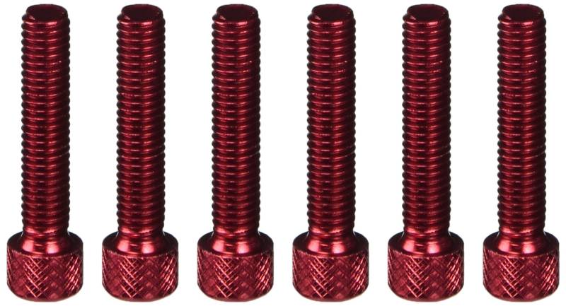 Blisterverpackung mit 6 Aluminiumschrauben M6 x 30mm, rot von PUIG