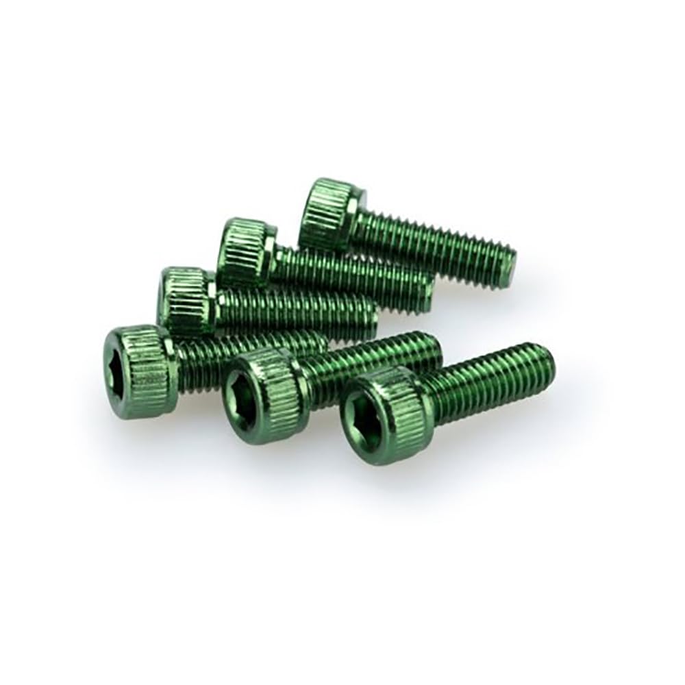 Puig 0146 V Blister 6 Schrauben, M5, 15 mm, grün Puig 0146 V Blister 6 Schrauben, M5, 15 mm, grün von Puig