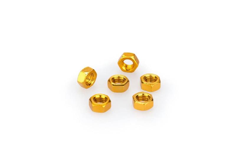 Puig 0763 G Blister 6 Muttern, M5, Farbe Gold, lemontree von Puig