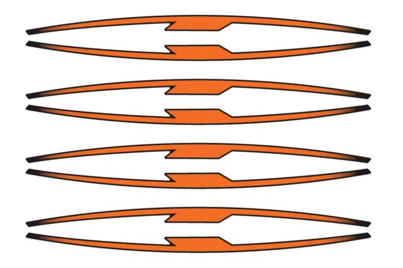 Puig 21833T Rim Strips Performance Orange von Puig