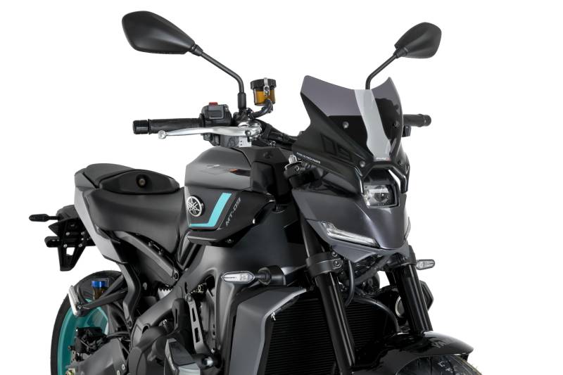 Puig 22077S New Generation Sport Verkleidungsscheibe für Yamaha MT-09 2024 und Yamaha MT-09 SP 2024 – Aerodynamisches Design und Sportlicher Stil, Graphics von Puig