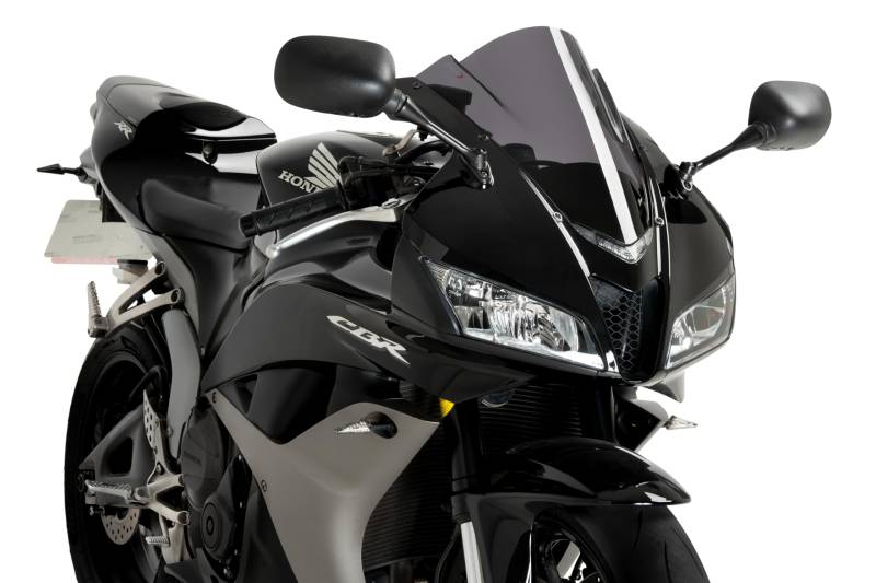 Racing-Windschild Puig Referenz 4356F in Dunkelrauch für Honda CBR600RR ABS 2012 mit aerodynamischem Design und hochresistenten Materialien von Puig