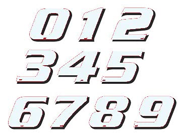 Puig 5 Stück Aufkleber Motiv Nummer 5 115 mm 5 unités. weiß Puig 5 Stück Aufkleber Motiv Nummer 5 115 mm 5 unités. weiß von Puig