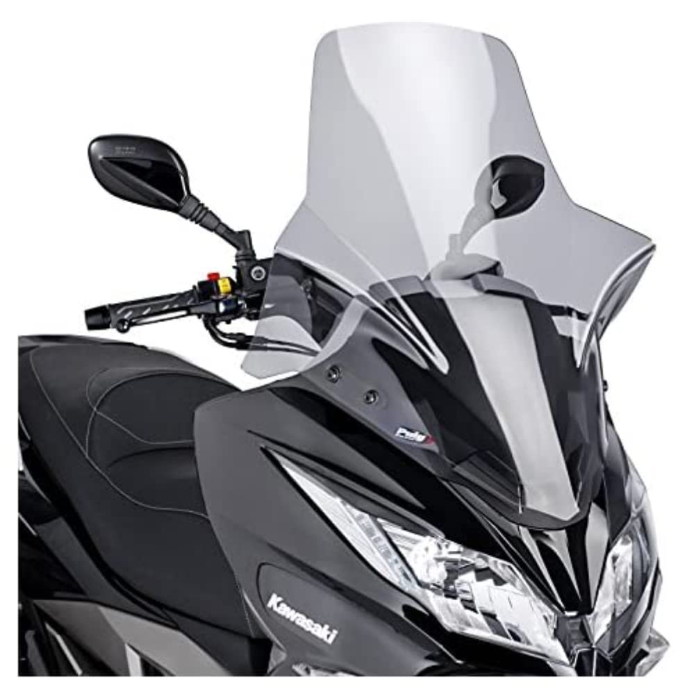 Puig 7020H Windschutzscheibe Cockpitverkleidung Touring für Maxiscooter Kawasaki J300 2014-2015, Getönt, Medium von Puig