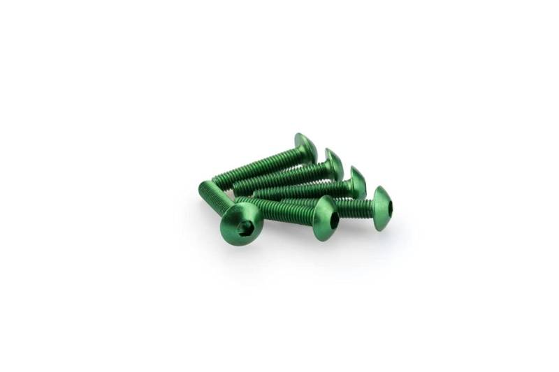 Puig: Blister 6 bauchig M5 x 25 mm Schrauben. grün von Puig