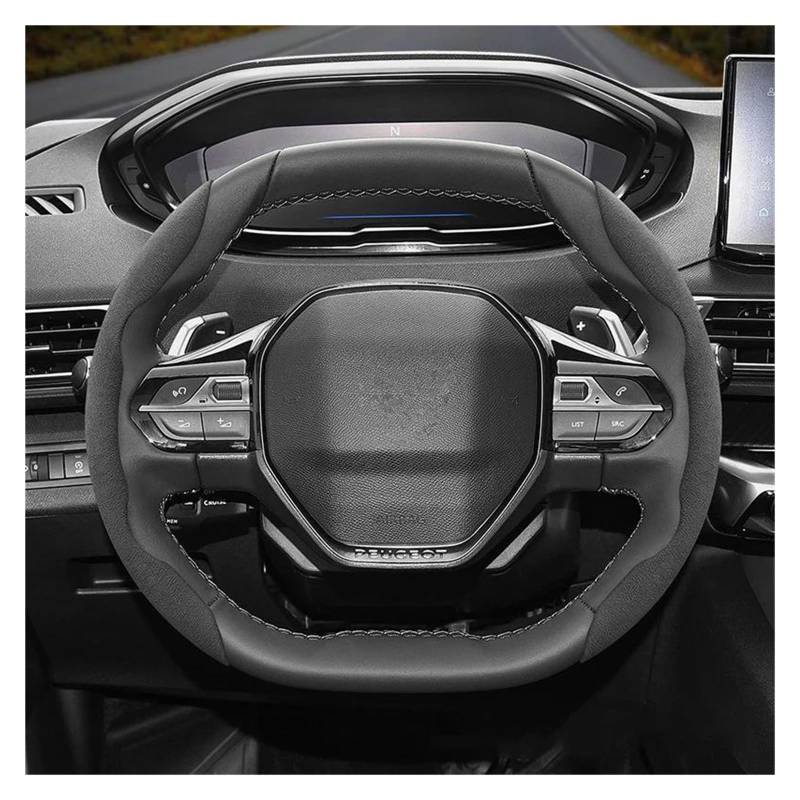 Auto Lenkradbezug Für Peugeot Für Wildleder Snap-on Lenkradbezug 508 207 3008 2008 307 308 206 208 5008 301 Expert Partner Rifter Zubehör Lenkrad Bezug von Punxdda