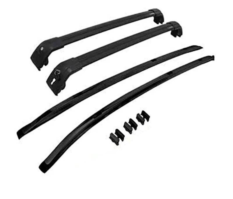 Dachgepäckträger Für Acura Für RDX 2019-2023 4Pcs Schwarz Aluminium Dach Reling Racks Seite Schiene Bar Dachgepäckträger Querträge von Punxdda