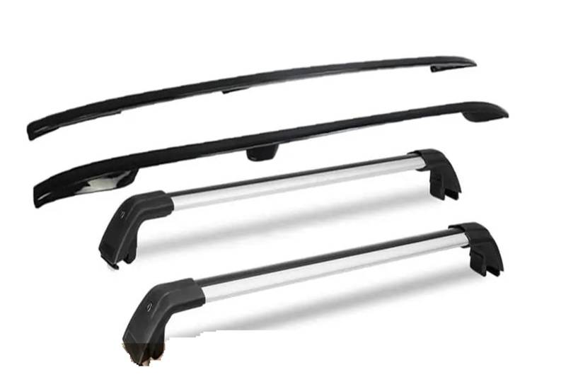 Dachgepäckträger Für Land Für Rover Für Range Für Rover Für SWB 2013-2022 2PCS Dachrelingträger + 2PCS Querstangen Set Gepäckträger Dachgepäckträger Querträge(Black Silver Black) von Punxdda