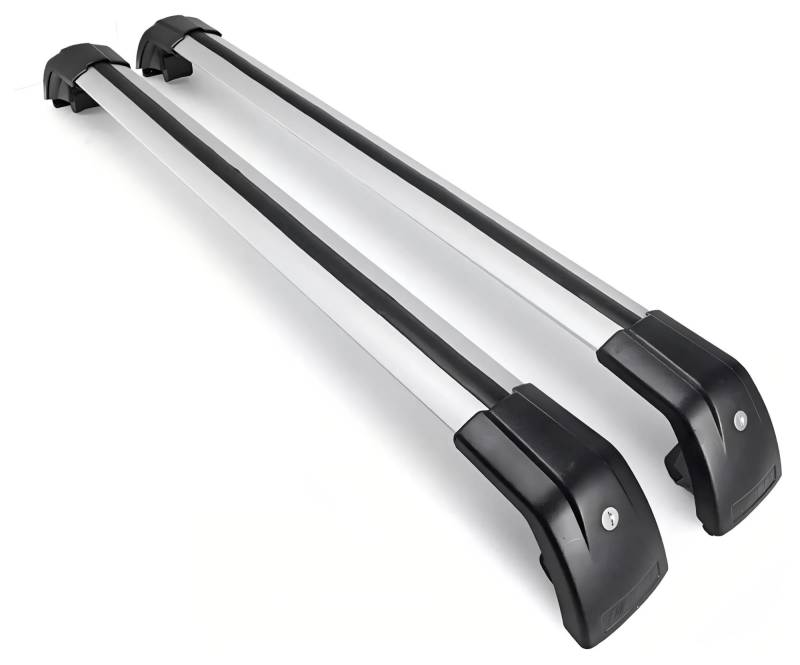 Dachgepäckträger Für Q8 2019-2023 2PCS Querstangen Gepäckträger Dachträger Relingträger Abschließbar Dachgepäckträger Querträge(Black with Silver) von Punxdda