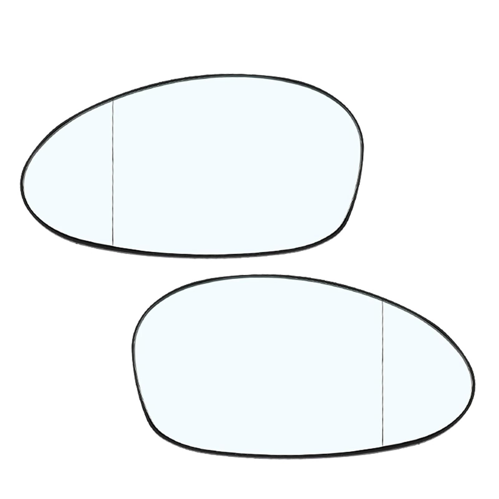 Spiegelglas Heizbar Für E90 E91 E87 E88 2004-2009 E46 Links Rechts Seite Beheizte Spiegel Flügel Blau Weiß Rückspiegel Rück Weitwinkel Auto Außenspiegel Glas(White L R) von Punxdda