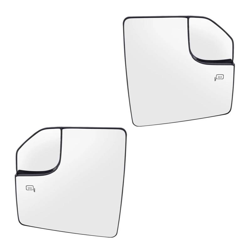 Spiegelglas Heizbar Für Ford Für F 150 F150 2015 2016 2017 2018 2019 2020 Weitwinkel Beheiztes Spiegelglas Seitentür Rückspiegel Trägerplatte Außenspiegel Glas(Pair) von Punxdda