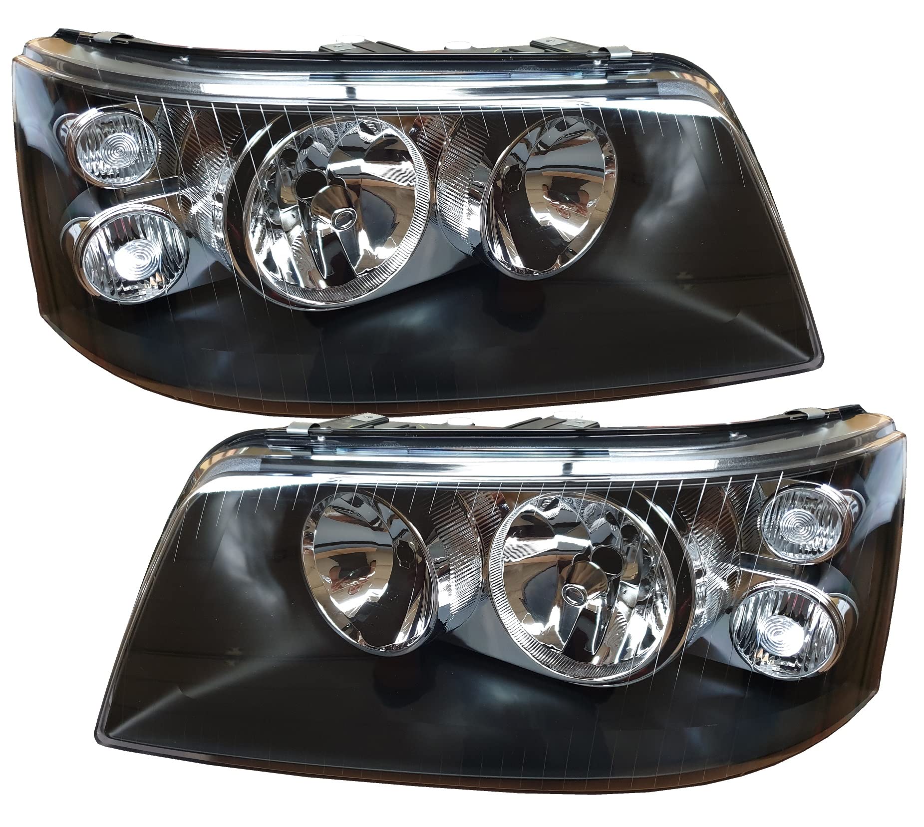 Pure Cardesign Scheinwerfer passend für VW T5 Bj 03-09 schwarz Klarglas mit Motor für LWR links rechts Pure Cardesign Scheinwerfer passend für VW T5 Bj 03-09 schwarz Klarglas mit Motor für LWR links rechts von Pure Cardesign