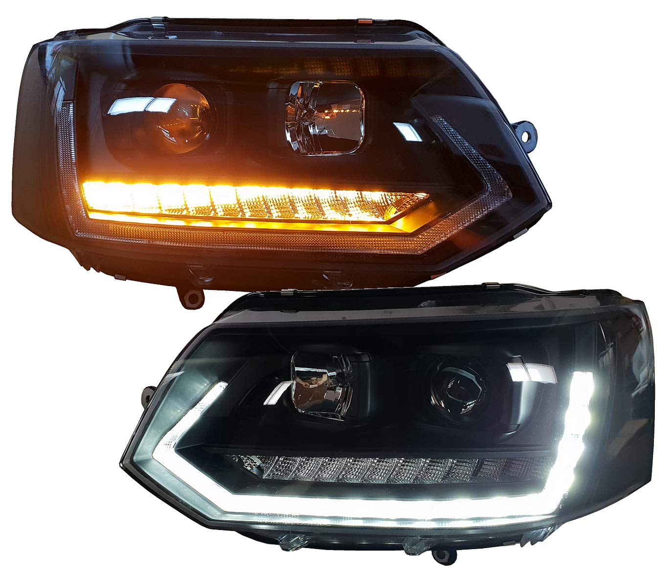 Pure Cardesign Scheinwerfer schwarz SWV42SLGXBY Tagfahrlicht passend für VW T5 Facelift Bj 09-15 LED Blinker Pure Cardesign Scheinwerfer schwarz SWV42SLGXBY Tagfahrlicht passend für VW T5 Facelift Bj 09-15 LED Blinker von Pure Cardesign
