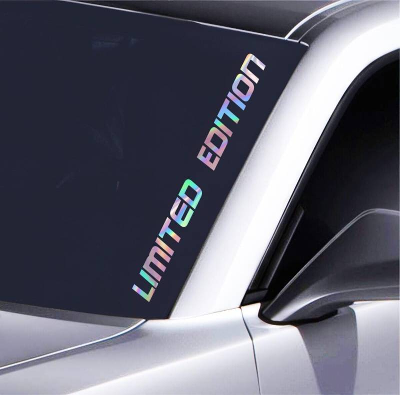 JDM Autoaufkleber Frontscheibe Limited Edition Tuning Sticker 55x4cm Windschutzscheibe Aufkleber Auto Deko für Tuning Fans wetterfest & langlebig JDM Style Auto Sticker, Hologramm von Pure Print Cut