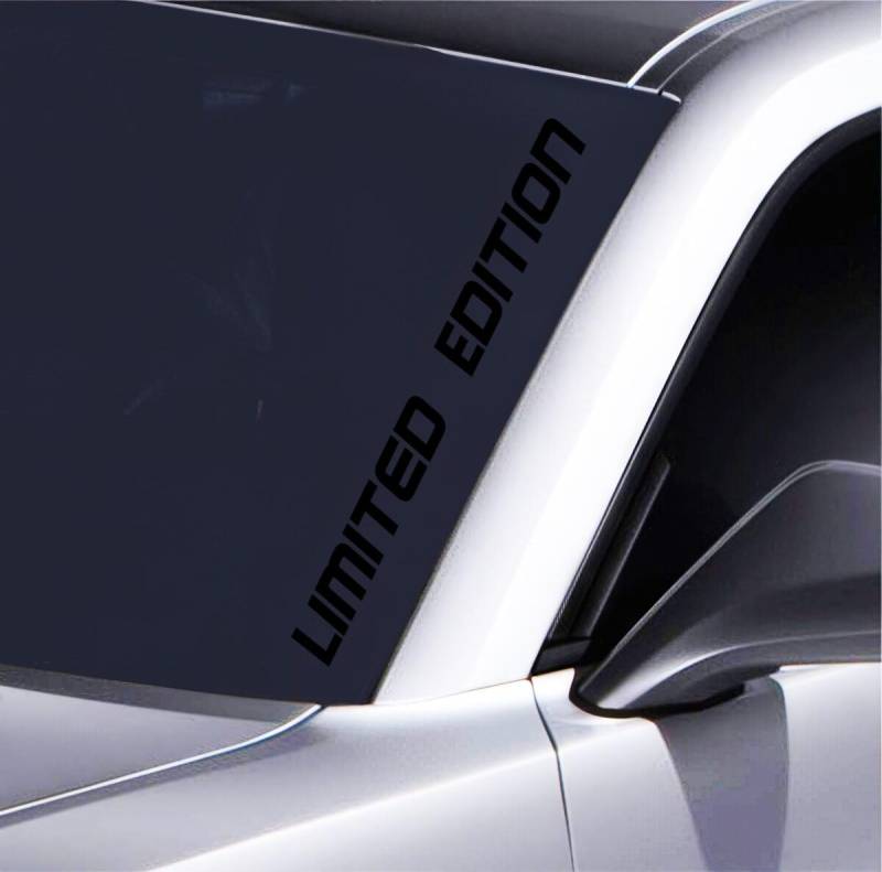 JDM Autoaufkleber Frontscheibe Limited Edition Tuning Sticker 55x4cm Windschutzscheibe Aufkleber Auto Deko für Tuning Fans wetterfest & langlebig JDM Style Auto Sticker, Schwarz von Pure Print Cut