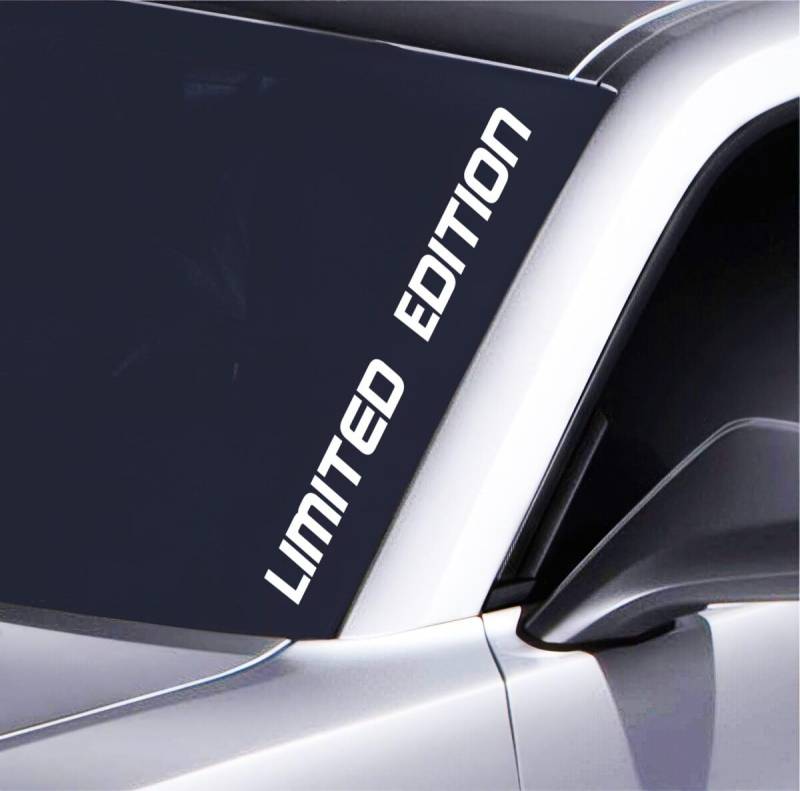 JDM Autoaufkleber Frontscheibe Limited Edition Tuning Sticker 55x4cm Windschutzscheibe Aufkleber Auto Deko für Tuning Fans wetterfest & langlebig JDM Style Auto Sticker, Weiß von Pure Print Cut