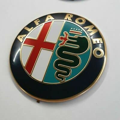 Alfa Romeo Schlüssel Emblem 14mm Badge Set - 2 Stück aus hochwertigem Aluminium mit elegantem Goldrand Logo | Langlebig & Stilvoll von Pure Print Cut