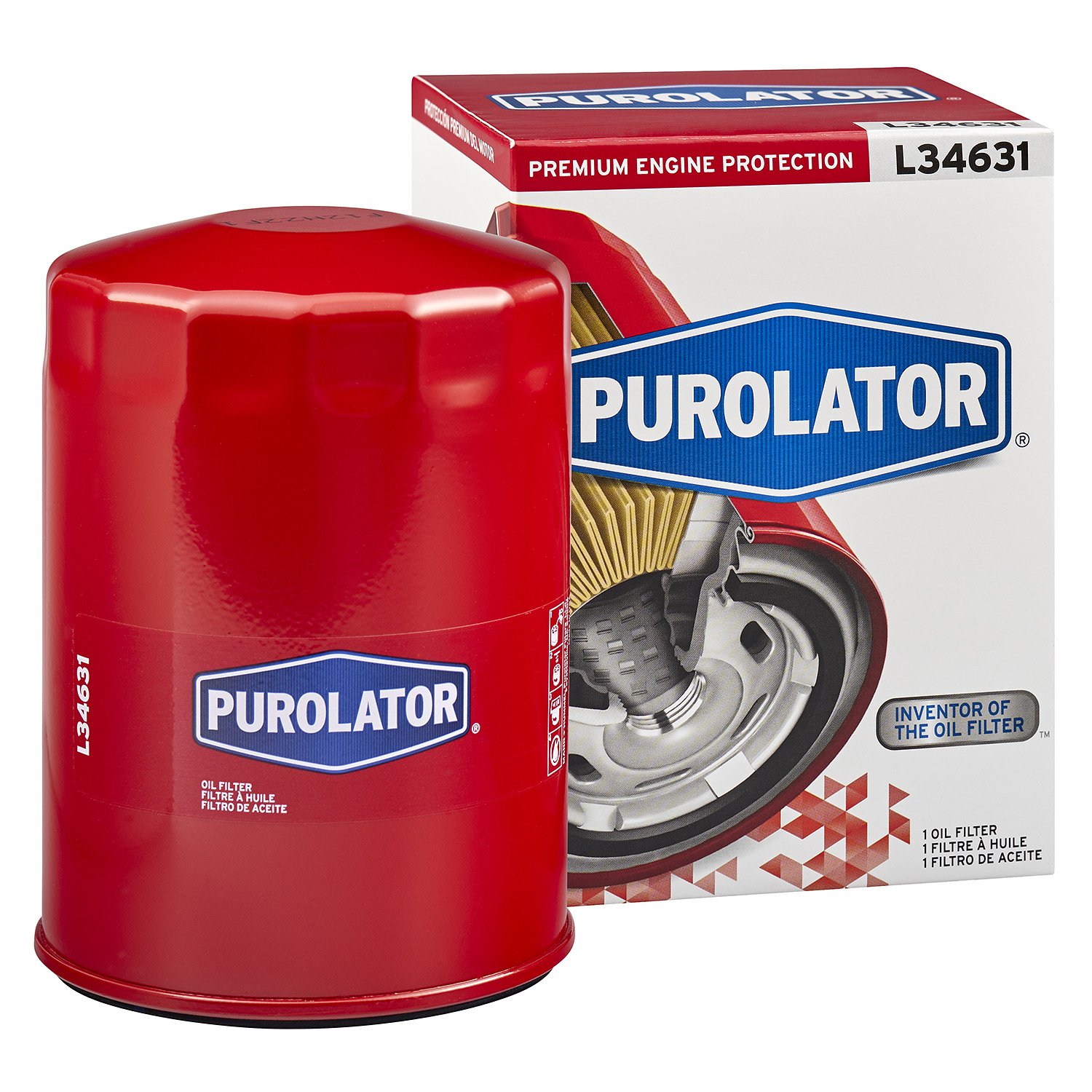 Purolator L34631 Premium Motorschutz Spin On Ölfilter Rot von Purolator