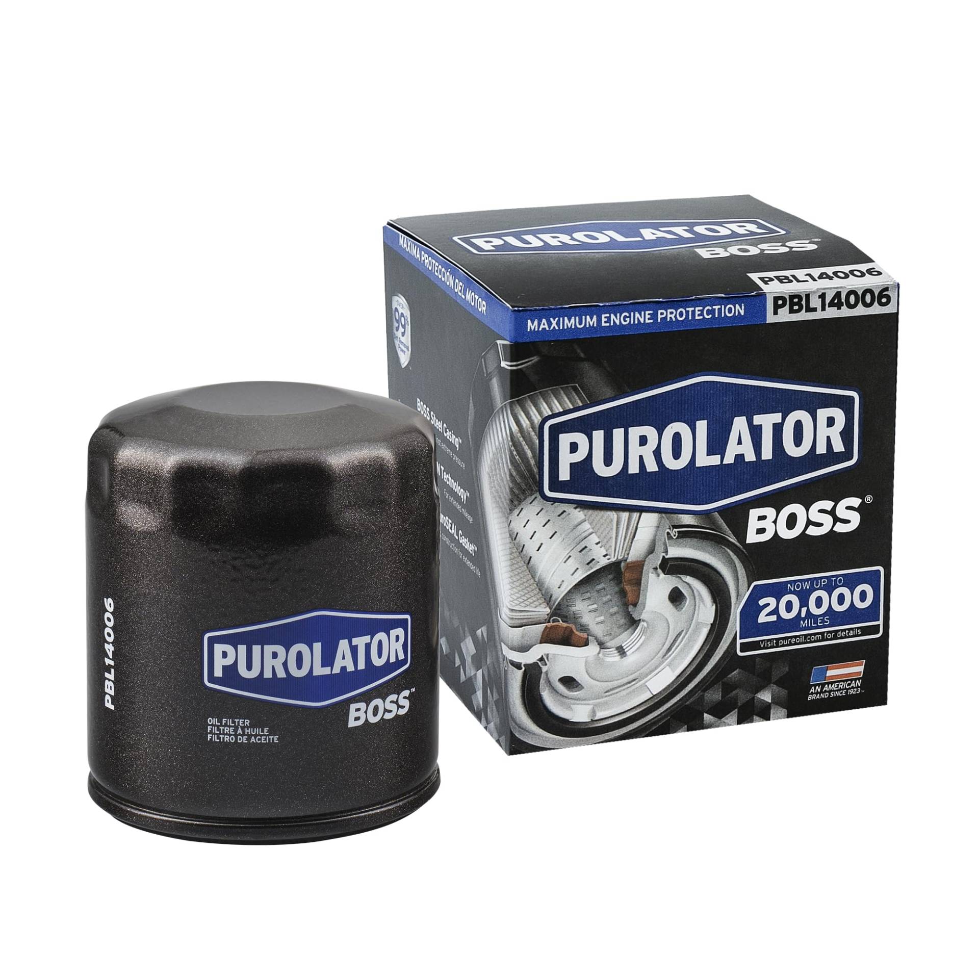 Purolator PBL14006 PurolatorBOSS Maximaler Motorschutz Spin On Ölfilter, Schwarz, Einzelfilter von Purolator
