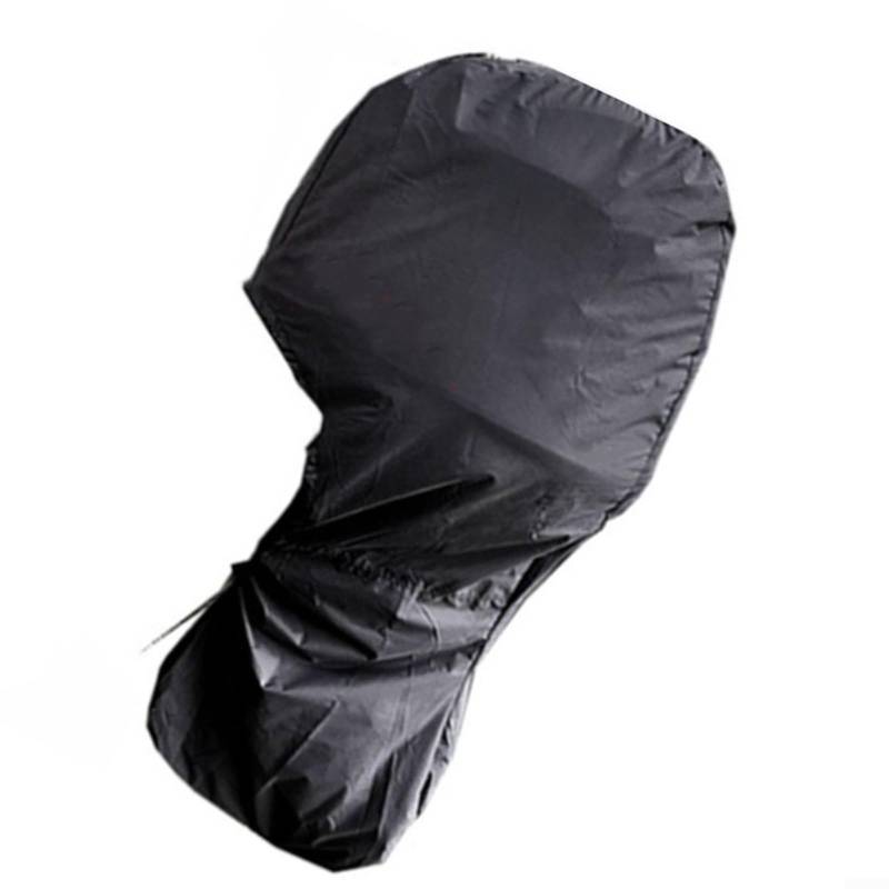 Puupaa Außenbordmotorabdeckung aus 420D-Oxford-Gewebe, wasserdicht, Motorstaubschutz, Sonnenschutz mit Kordelzug für die Lagerung außerhalb der Saison (60 ~ 100 PS) von Puupaa