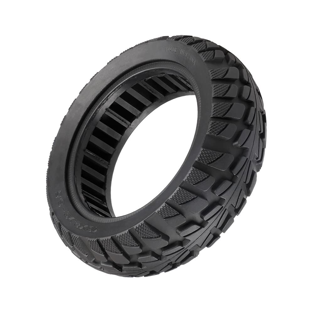 Puupaa Solid Tires 10 Zoll Elektro-Scooter Räder Ersatzreifen 10x2.70-6.5/255x70(70/65-6.5) Universalreifen für Elektro-Scooter schwarz von Puupaa