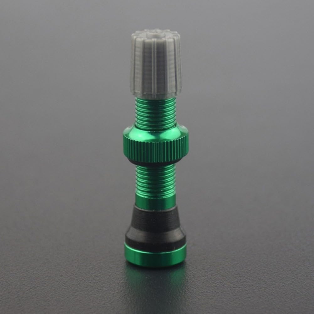 Schlauchloses Ventil aus Edelstahl für Fahrradfelgen, 40 mm, Kompatibilität (grün) von Puupaa