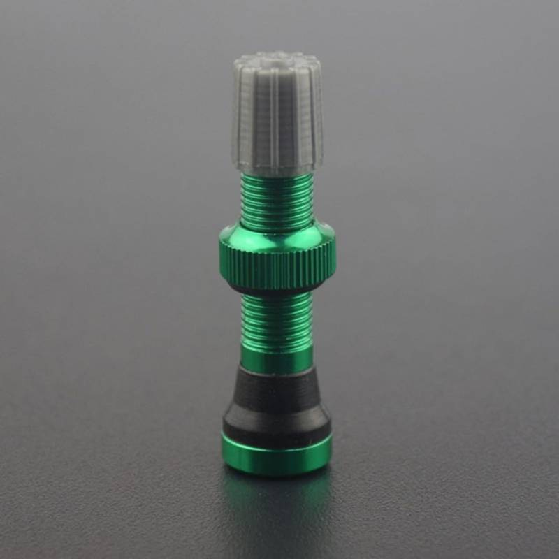Schlauchloses Ventil aus Edelstahl für Fahrradfelgen, 40 mm, Kompatibilität (grün) von Puupaa