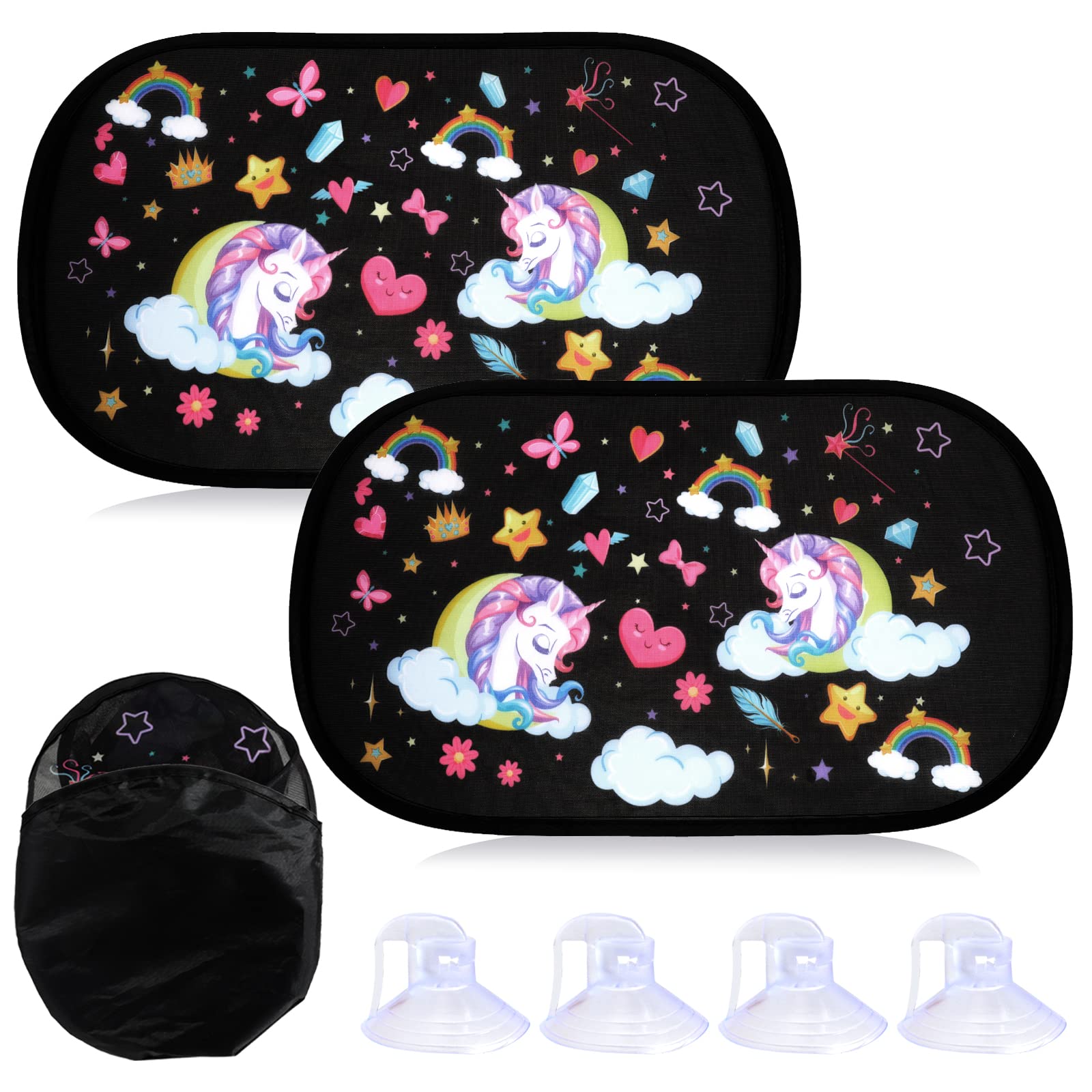 2 Stück Auto Sonnenschutz Baby mit UV Schutz, Einhörner Universal Auto Sonnenblende Selbsthaftende Auto Vorhang Seitenscheibe Sonnenblenden für Kinder Autofenster Sonnenschutz Hitzeschutz 2 Stück Auto Sonnenschutz Baby mit UV Schutz, Einhörner Universal Auto Sonnenblende Selbsthaftende Auto Vorhang Seitenscheibe Sonnenblenden für Kinder Autofenster Sonnenschutz Hitzeschutz von Pwsap
