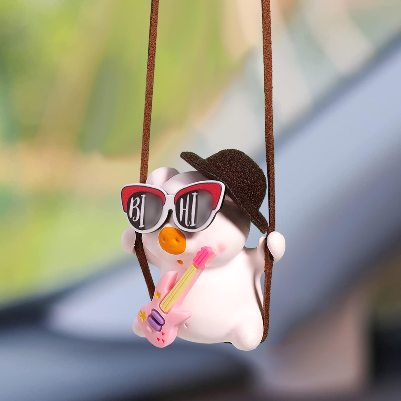 AutoZubehör zum Aufhängen, Auto Anhänger Schwein Swinging Auto-Spiegelaufhängung Car Accessories Auto Rückspiegel Nette Innen Dekoration Hänge Ornament Spiegel Charms Zubehör Cute Lustige Geschenke von Pwsap