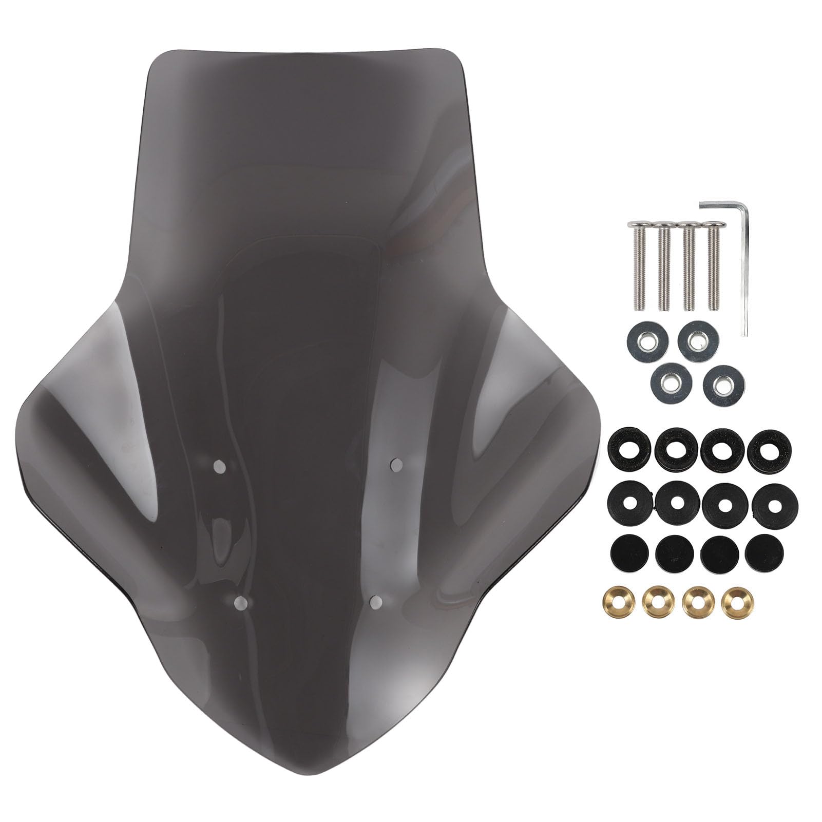 Motorrad-Windschutzscheibe für NMAX 125 155 2020–2024, Erhöhter Windabweiser mit Edelstahlschrauben, Bessere Schutzfunktion, Verbesserte Sicht, Einfache Installation (Geräucherte von Pyhodi