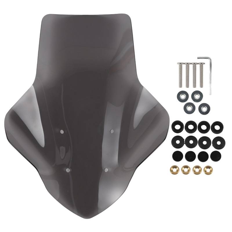 Motorrad-Windschutzscheibe für NMAX 125 155 2020–2024, Erhöhter Windabweiser mit Edelstahlschrauben, Bessere Schutzfunktion, Verbesserte Sicht, Einfache Installation (Geräucherte von Pyhodi
