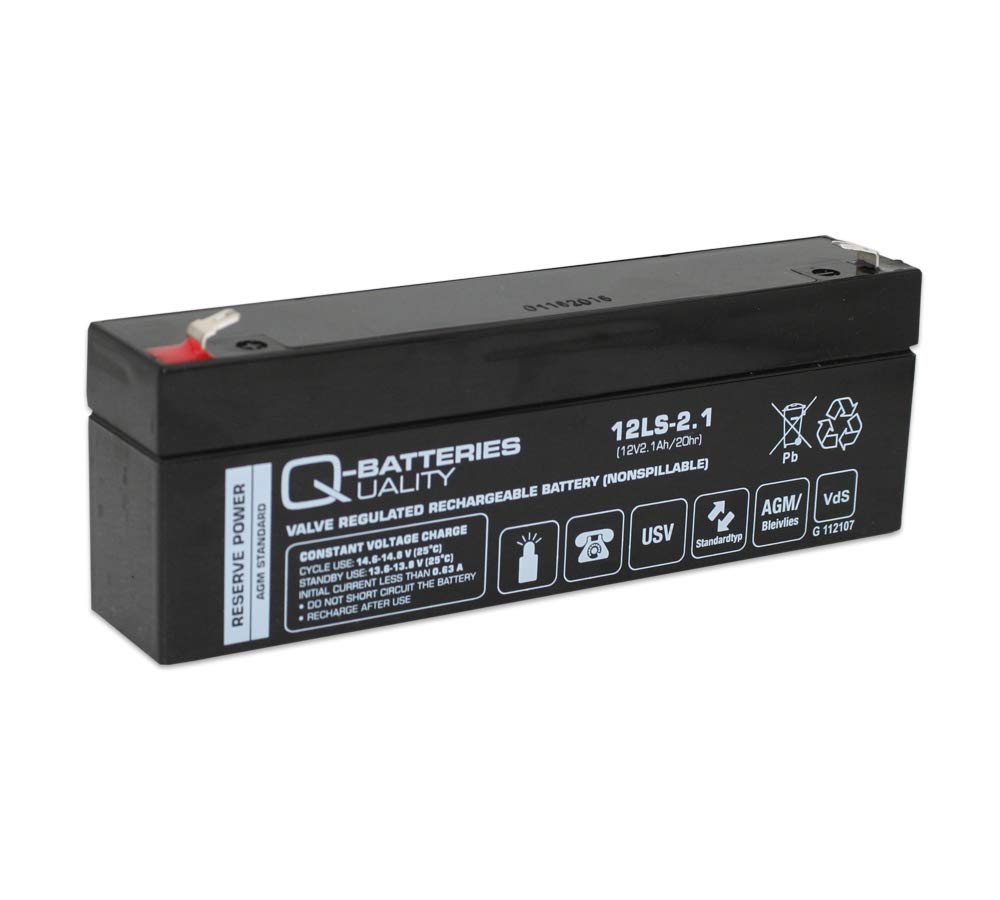 Q-Batteries 12LS-2.1 12V 2,1Ah Blei-Vlies Akku AGM VRLA VRLA mit VDs von Q-BATTERIES UALITY